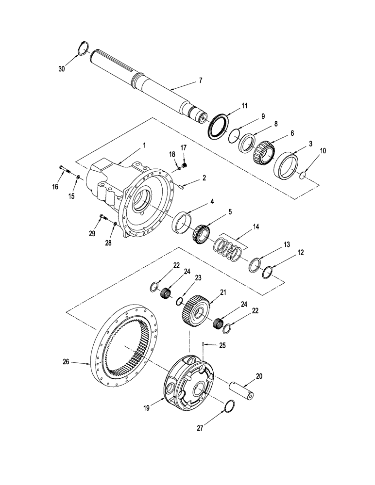 Схема запчастей Case IH STEIGER 330 - (06-63) - AXLE ASSEMBLY - FINAL DRIVE, STANDARD (06) - POWER TRAIN