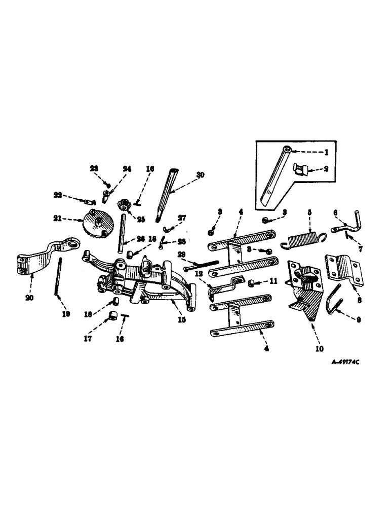 Схема запчастей Case IH 612 - (H-06) - BOOT, HOPPER DRIVE AND PARALLEL LINKAGE 