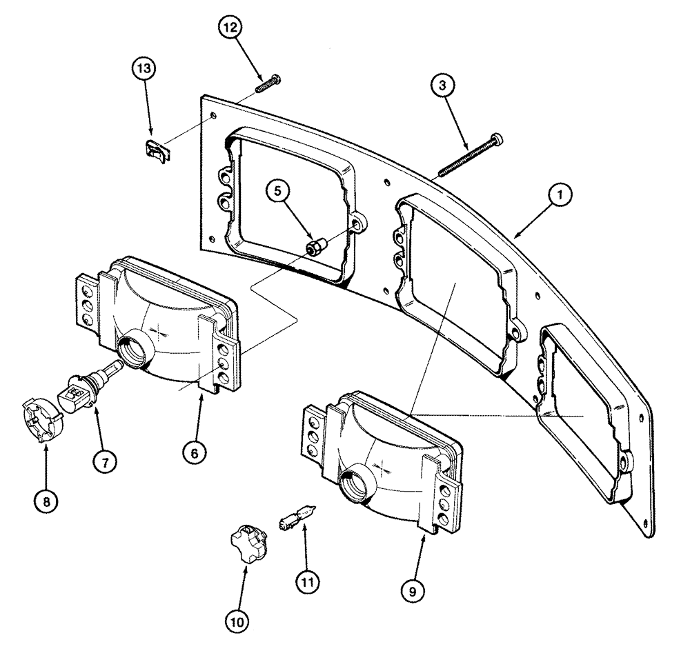 Схема запчастей Case IH 2555 - (04-27) - LAMPS, DRIVE AND WORK - JJC0249298 (06) - ELECTRICAL SYSTEMS