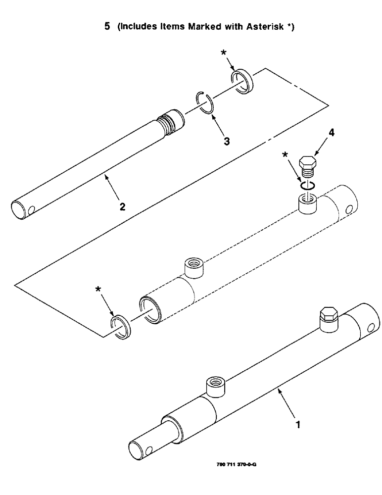 Схема запчастей Case IH 8830 - (8-10) - HYD. CYL. ASSEMBLY, REEL, SLAVE, 700711370 HYD. CYL. ASSEMBLY COMPLETE, 1" BORE X 9-3/8" STROKE (35) - HYDRAULIC SYSTEMS