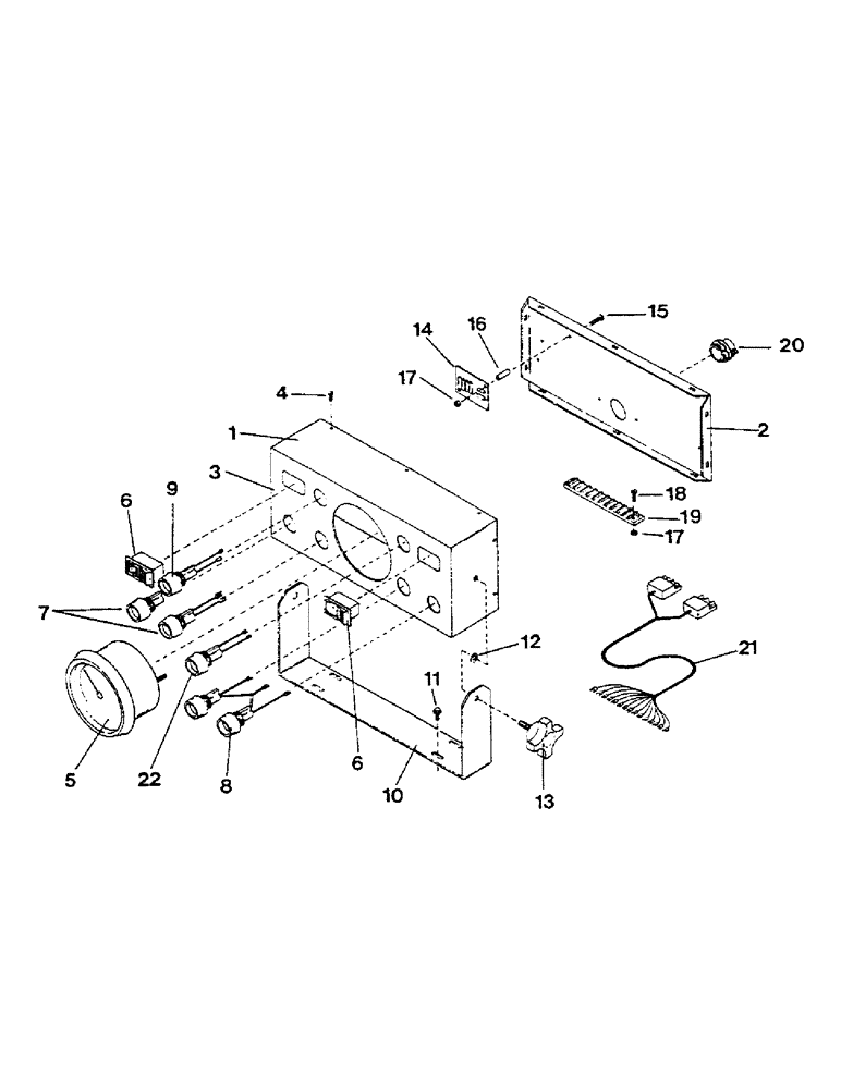 Схема запчастей Case IH 1802 - (59) - INSTRUMENT BOX ASSEMBLY 