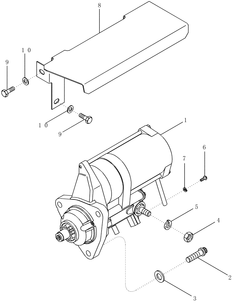 Схема запчастей Case IH 2366 - (04-39) - STARTER - MOUNTING - BSN JJC0256399 (06) - ELECTRICAL