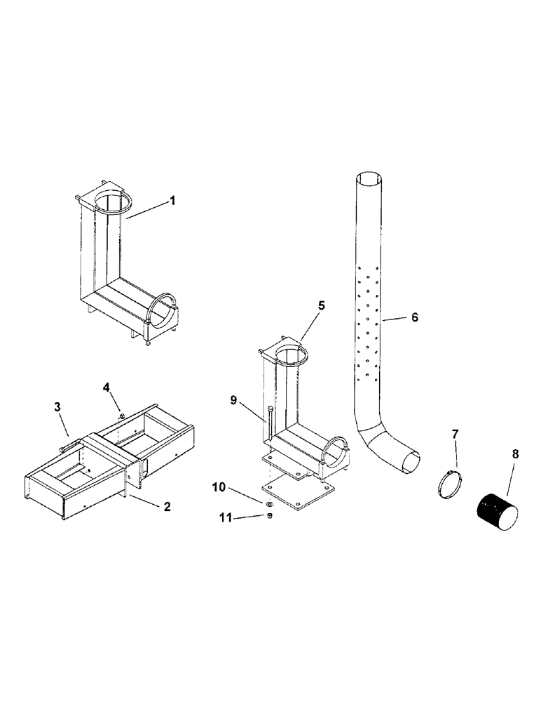 Схема запчастей Case IH 1100 - (F08) - PRIMARY MANIFOLD TUBES & STANDS DISCONTINUED 