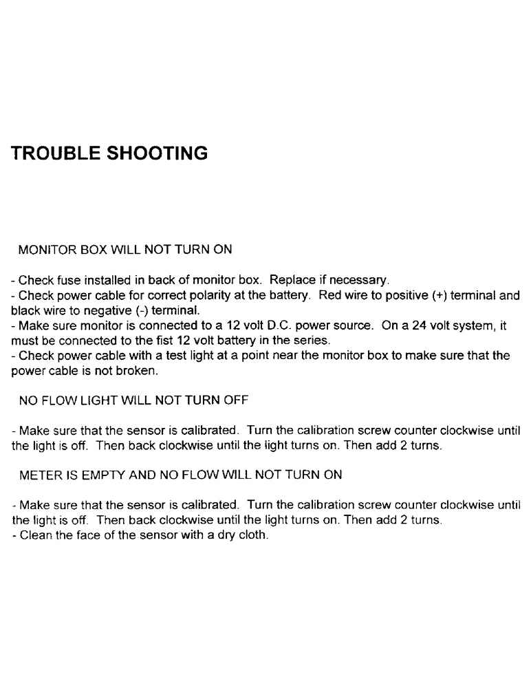 Схема запчастей Case IH 1100 - (C20) - TROUBLE SHOOTING 