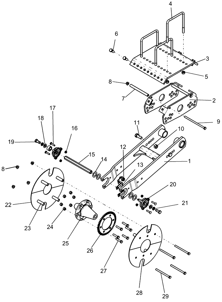 Схема запчастей Case IH 1220 - (44.100.02) - CARRYING WHEELS - LH 12R VR WITH SPEED SENSOR (44) - WHEELS