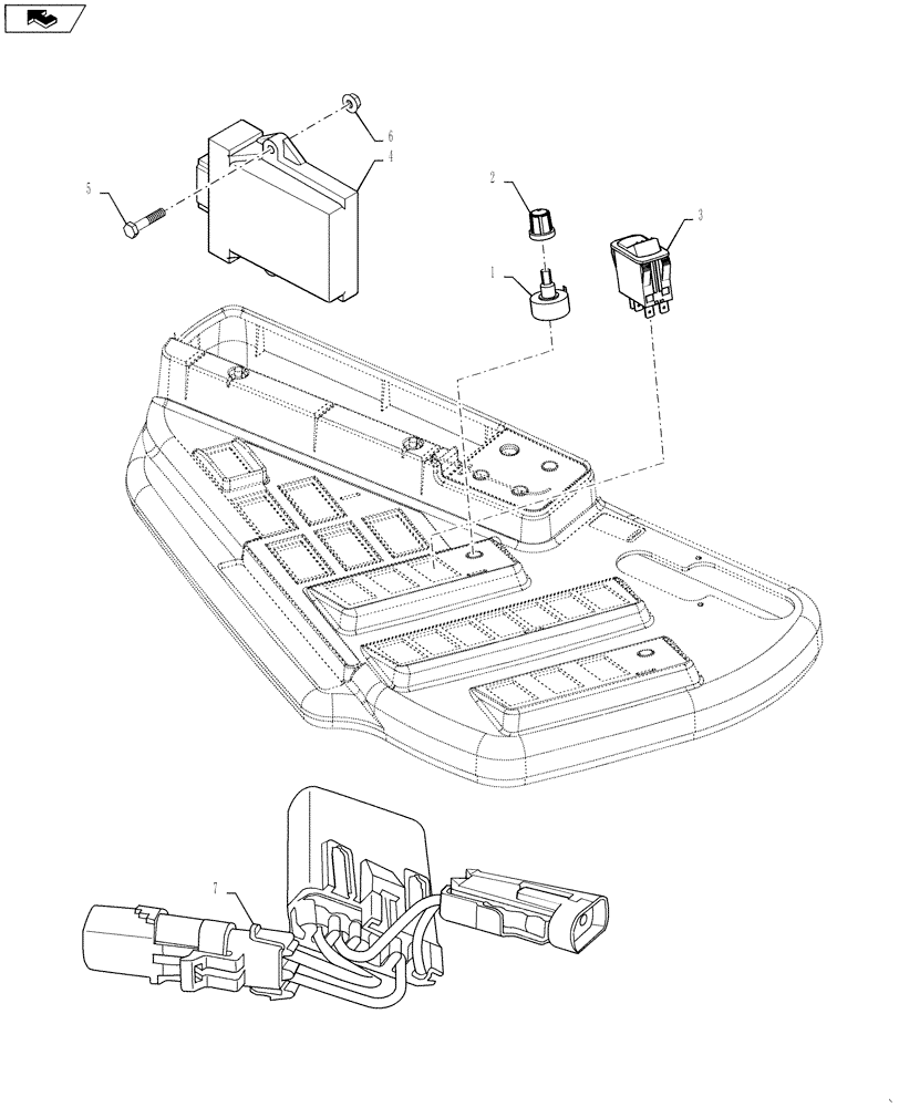 Схема запчастей Case IH 4420 - (12-012[01]) - FOAMER ELECTRICAL GROUP (06) - ELECTRICAL