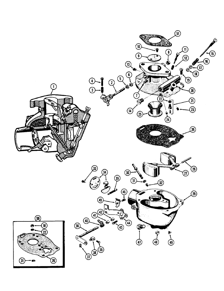 Схема запчастей Case IH 950 - (022) - G45779 CARBURETOR 