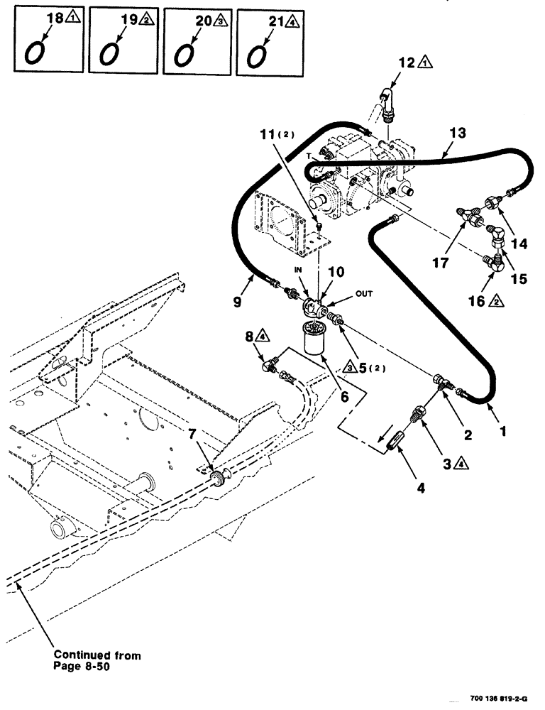 Схема запчастей Case IH 8880 - (08-052) - HYDRAULIC HEADER DRIVE CHARGE ASSEMBLY - REAR (35) - HYDRAULIC SYSTEMS