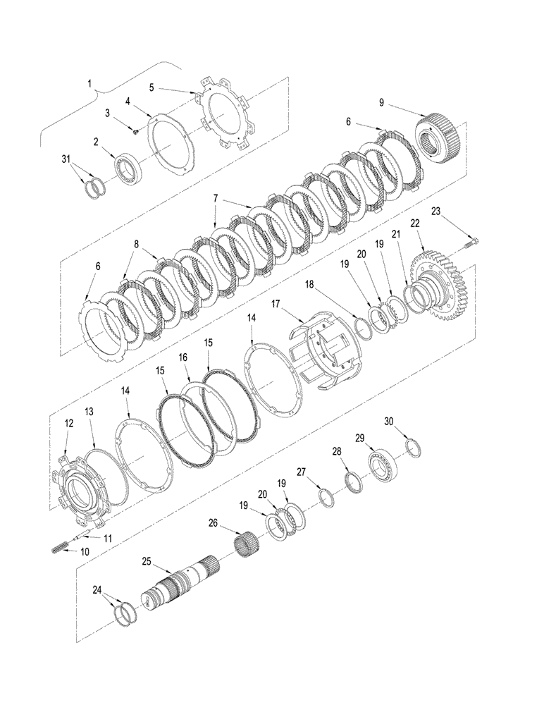 Схема запчастей Case IH STEIGER 335 - (06-21) - POWER TAKEOFF - INPUT SHAFT ASSEMBLY (06) - POWER TRAIN