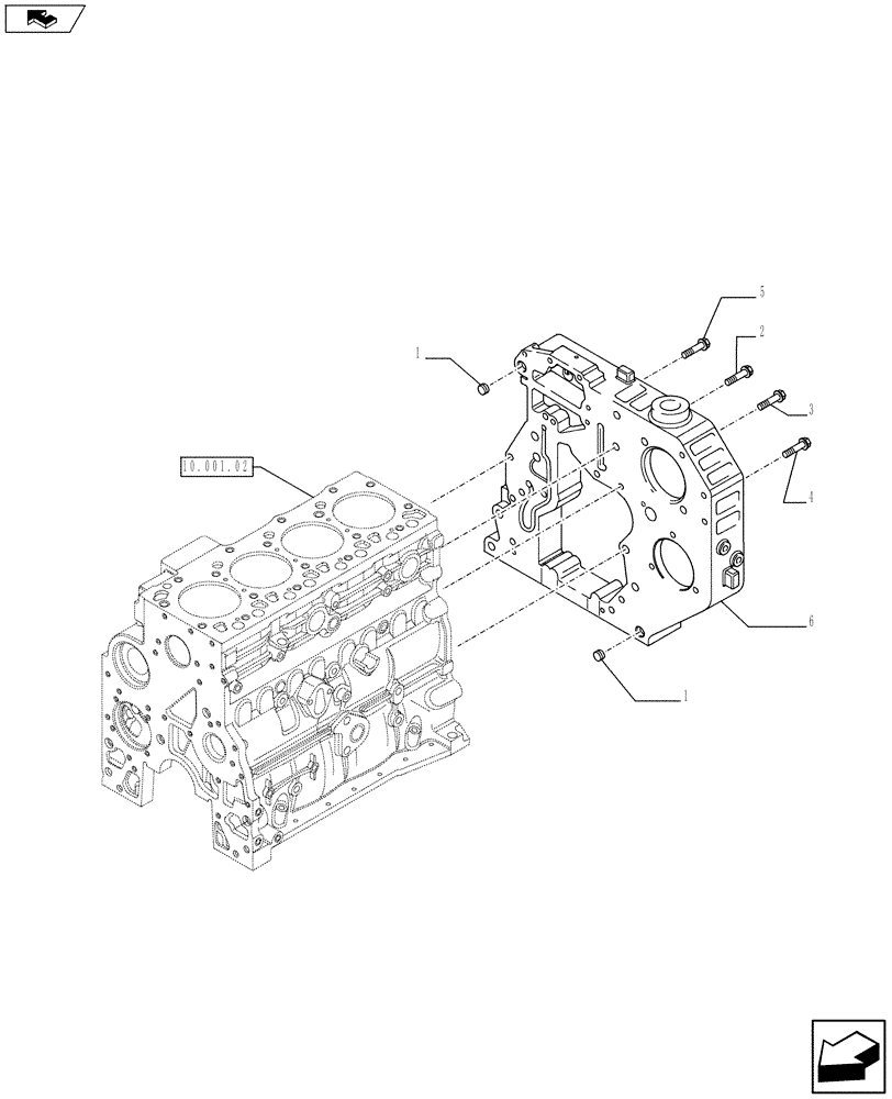 Схема запчастей Case IH F4HE9484M J100 - (10.106.03) - CRANKCASE COVERS (2856953) (10) - ENGINE