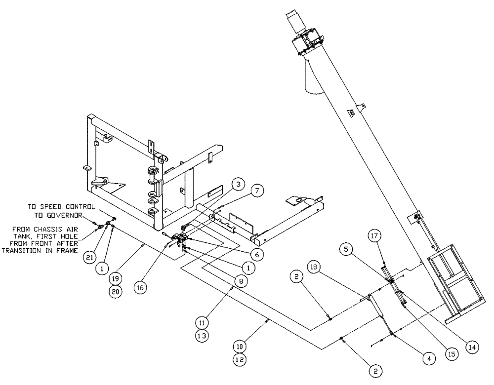 Схема запчастей Case IH 437 - (01-003) - PNEUMATIC GROUP, 8 INCH AUGER Basic Unit