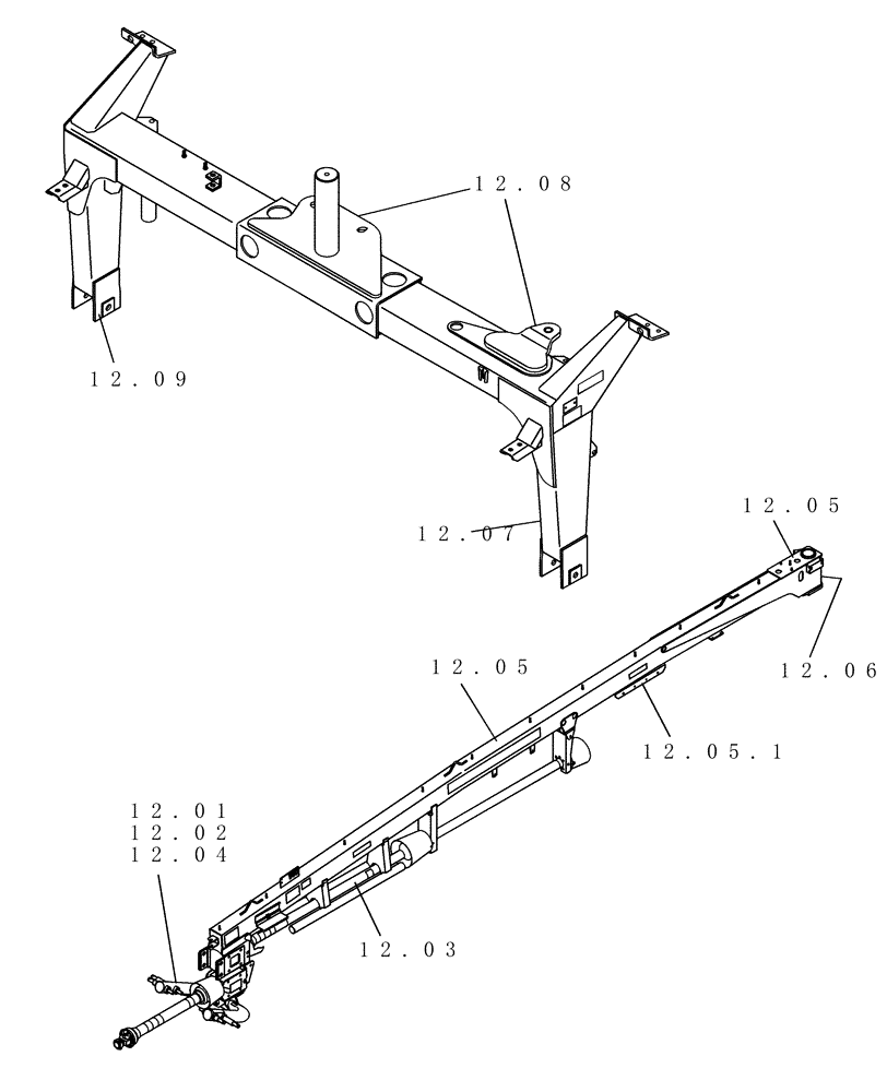 Схема запчастей Case IH DC132 - (12) - MAIN FRAME - PICTORIAL INDEX (00) - GENERAL