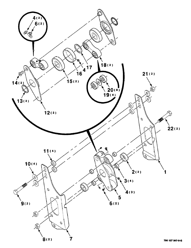 Схема запчастей Case IH 8840 - (9-16) - SWAYBAR ASSEMBLY KIT, (700127947 SWAY BAR ASSEMBLY KIT (88) - ACCESSORIES