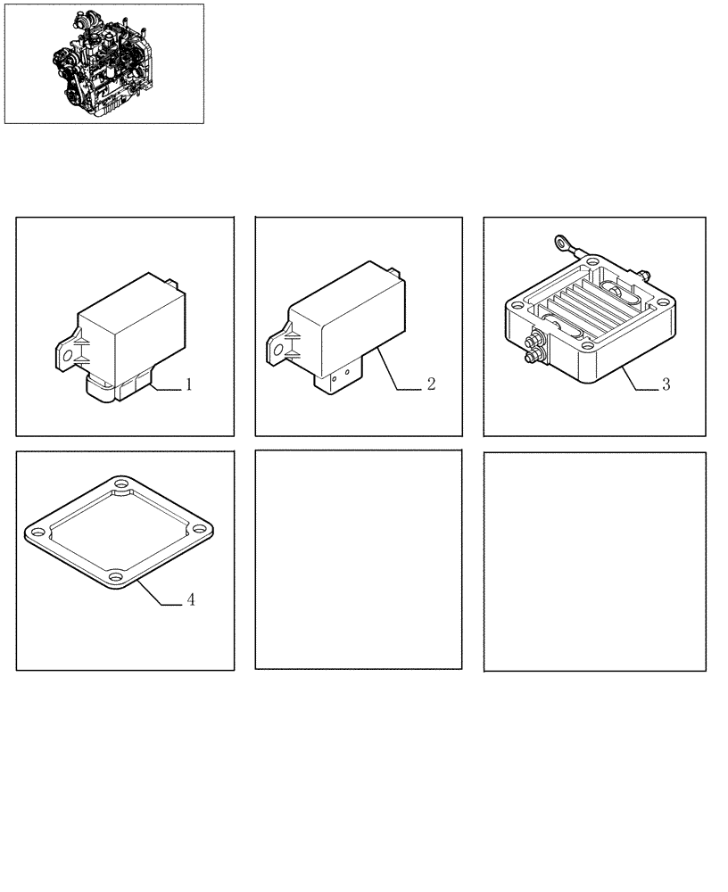 Схема запчастей Case IH MXU115 - (0.43.0) - MONITORING ELECTRICAL ACCESSORIES (01) - ENGINE