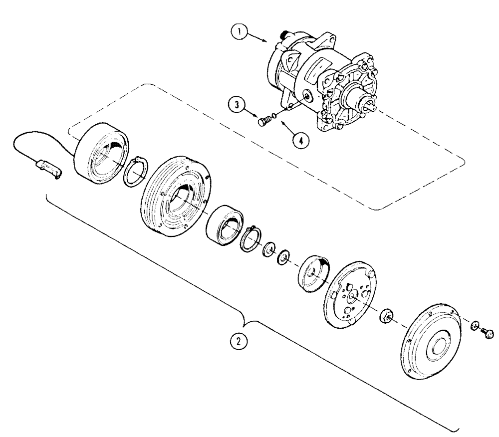 Схема запчастей Case IH SPX3200 - (03-005) - A/C COMPRESSOR ASSEMBLY (01) - ENGINE