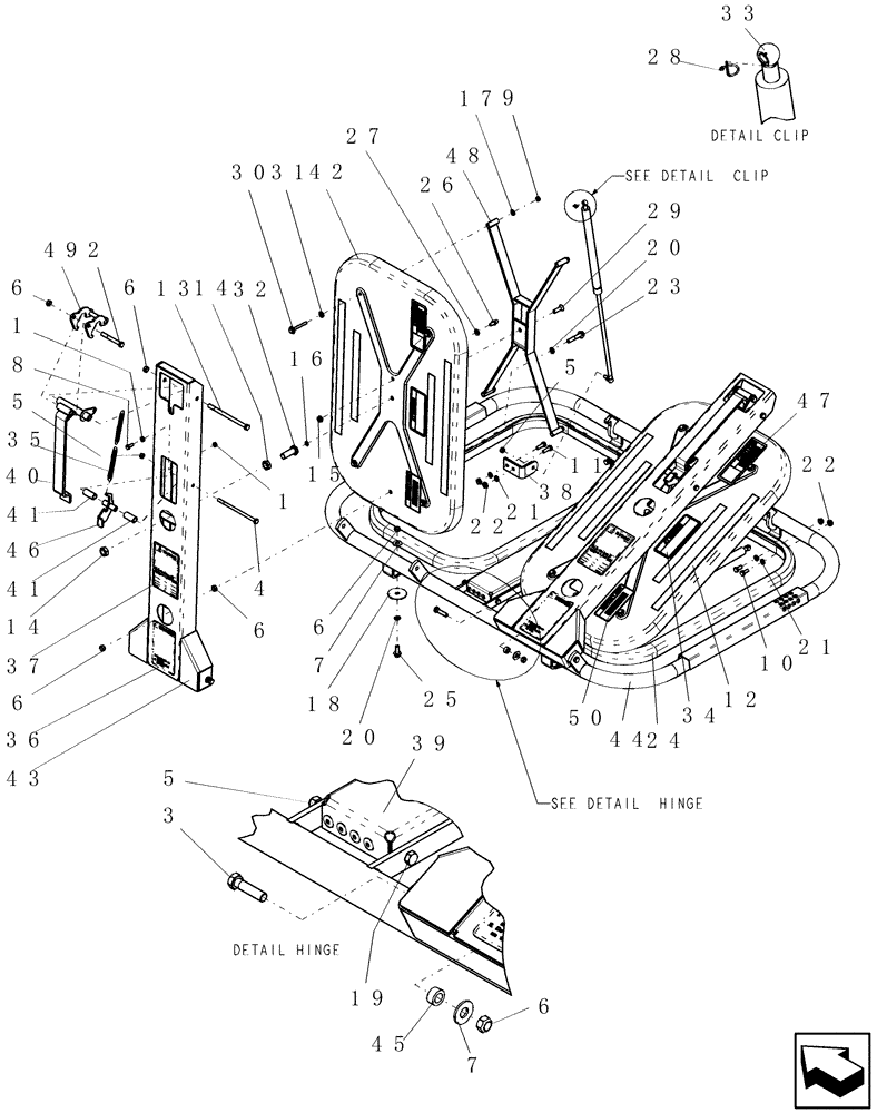 Схема запчастей Case IH ADX2230 - (L.10.B[05]) - TANK LID ASSEMBLY L - Field Processing