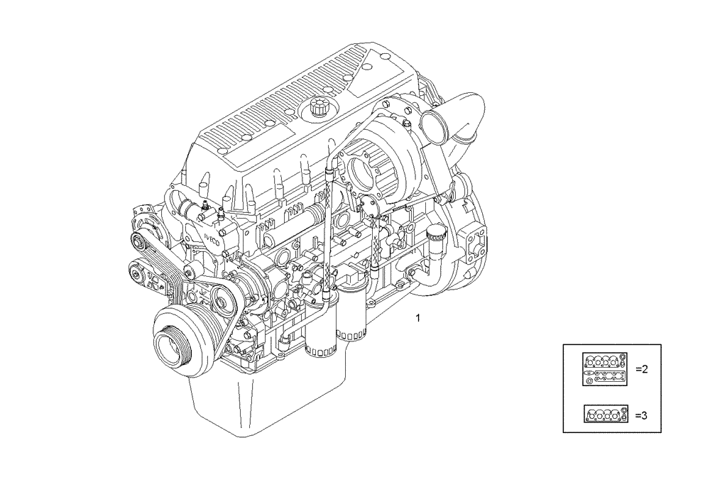 Схема запчастей Case IH F3AE0684E B006 - (0100.248) - COMPLETE ENGINE 