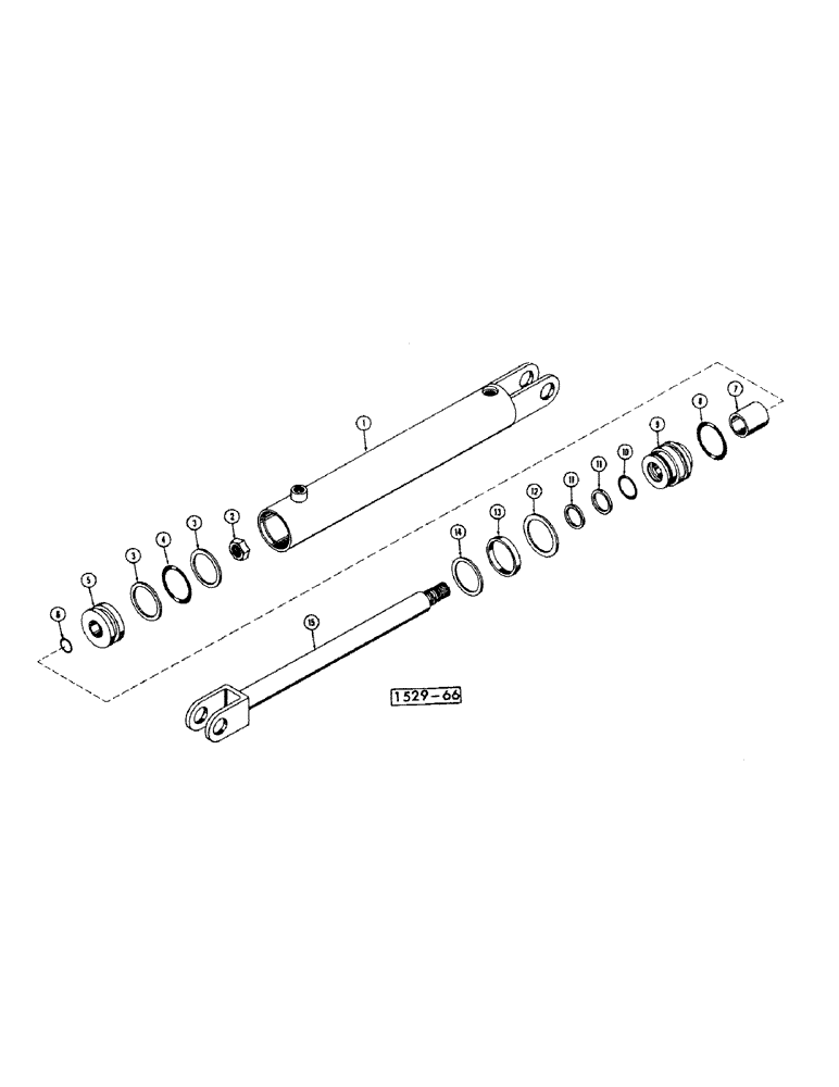 Схема запчастей Case IH 1529 - (172) - HYDRAULIC GRAPPLE CYLINDER 