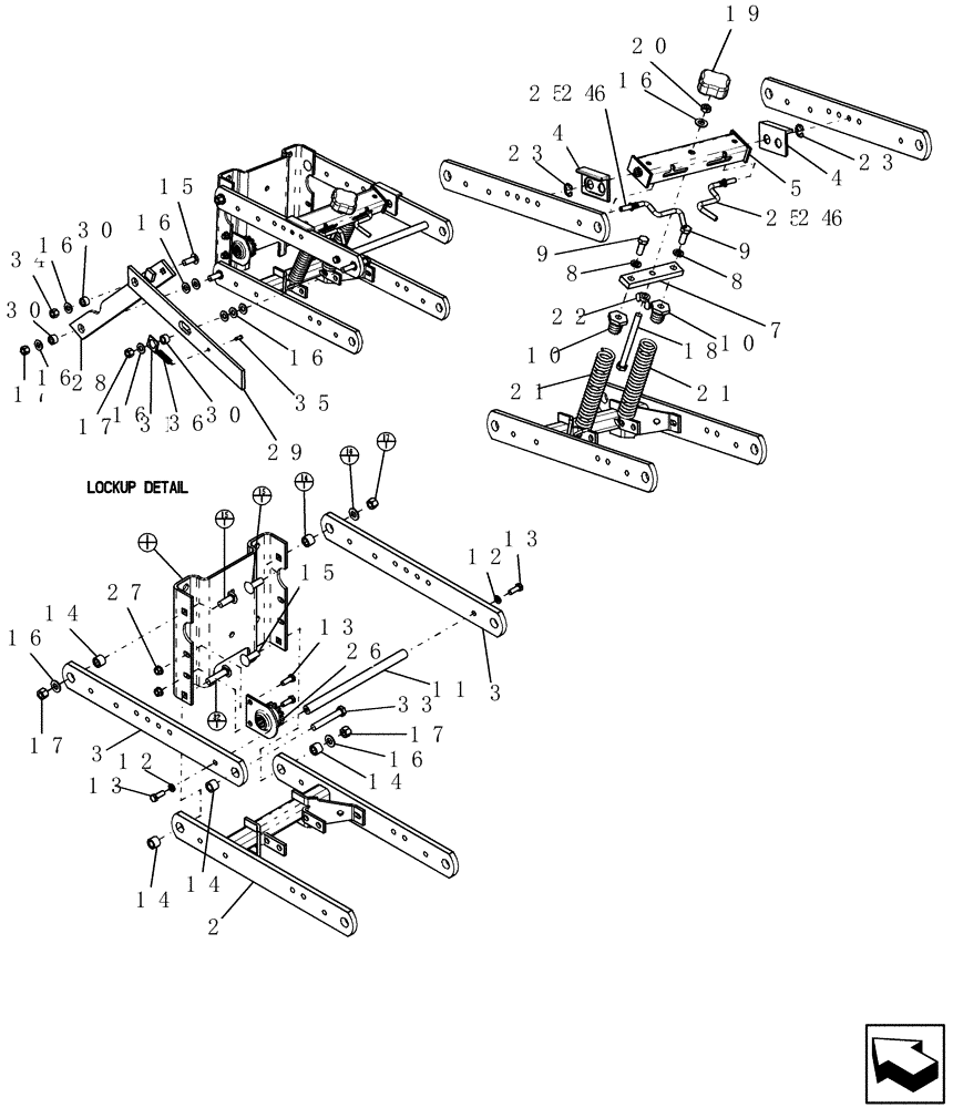 Схема запчастей Case IH 1200PT - (L.10.F[21]) - ROW UNIT EXTENDED LINKAGE (BSN CBJ022251) L - Field Processing