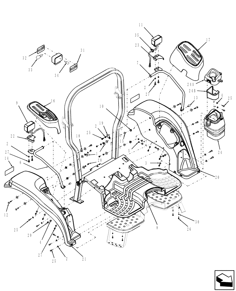 Схема запчастей Case IH DX40 - (08.02) - FENDERS (08) - SHEET METAL