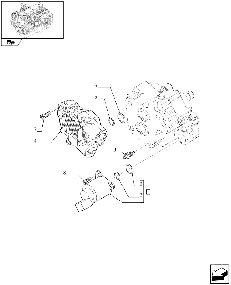 Схема запчастей Case IH F4HE9687G J101 - (0.14.0/ A) - INJECTION PUMP - COMPONENTS (4898921) 