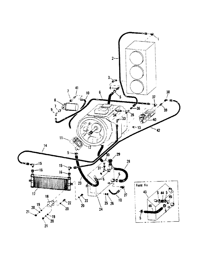 Схема запчастей Case IH STEIGER - (04-33) - TRANSMISSION & TRANSFER CASE COOLING - SPICER (04) - Drive Train