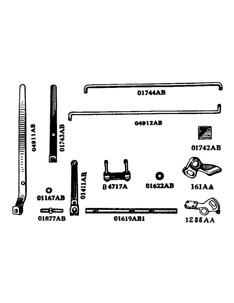 Схема запчастей Case IH DV-SERIES - (051) - CLUTCH THROWOUT PARTS, D, DC, DH, DO, DV (06) - POWER TRAIN