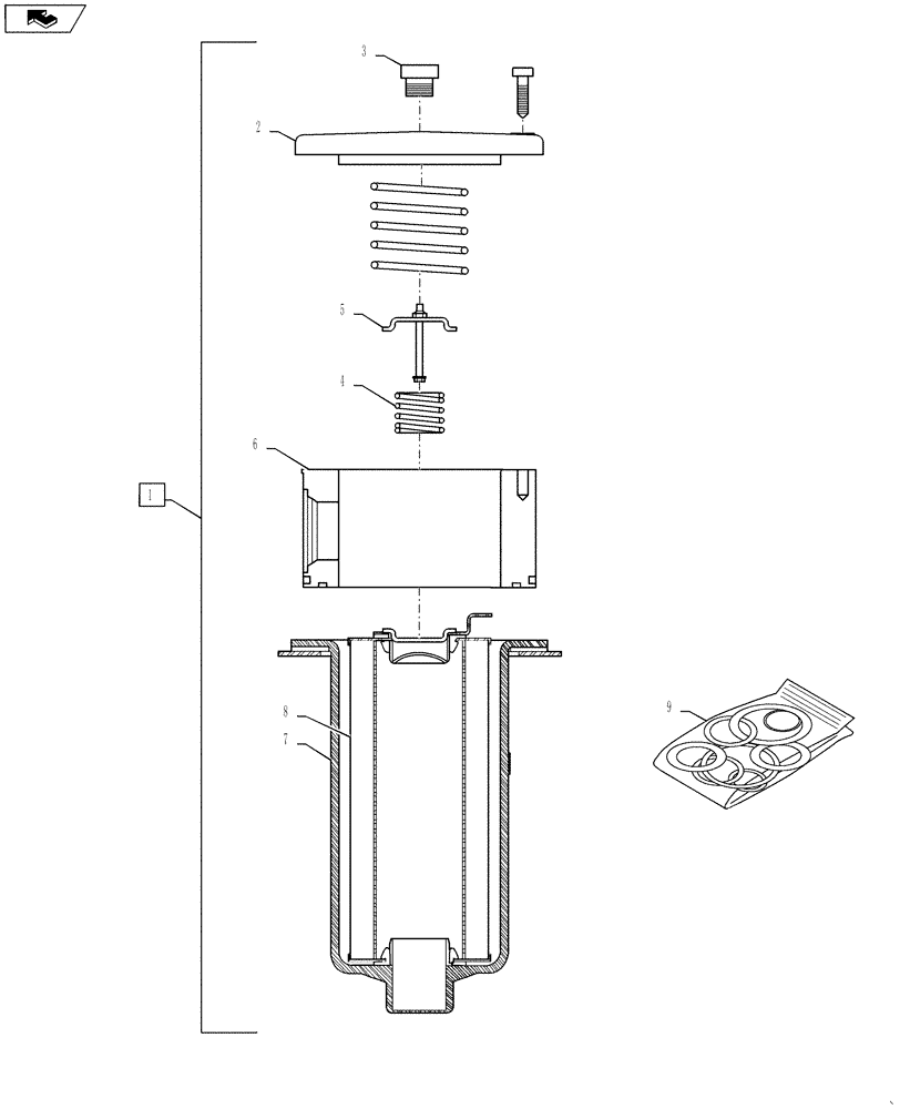 Схема запчастей Case IH 4430 - (35.300.02) - HYDRAULIC IN-TANK FILTER (35) - HYDRAULIC SYSTEMS