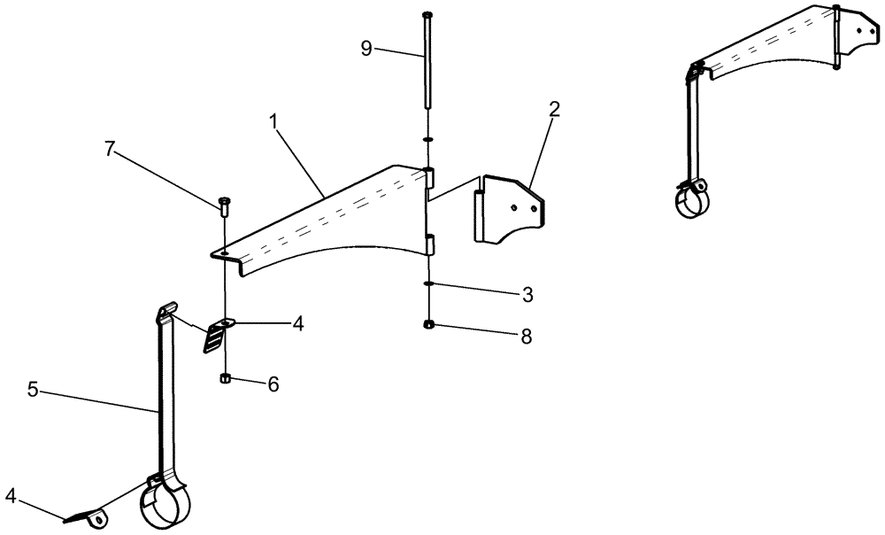 Схема запчастей Case IH 1260 - (80.150.16) - BULK FILL - SWING ARM ASSEMBLY, MODEL YEAR 2010 AND BEFORE (80) - CROP STORAGE/UNLOADING