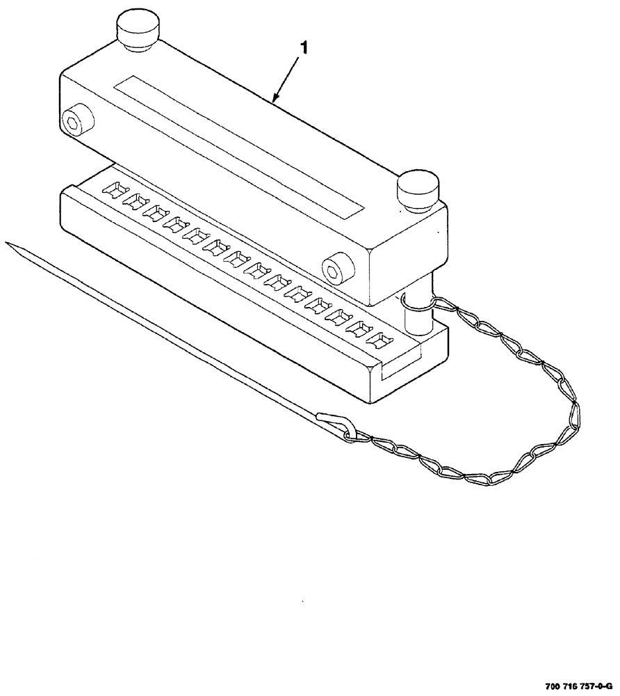 Схема запчастей Case IH RS561 - (09-016) - 7" BELT CLAMPING TOOL (TITAN 05) Decals & Attachments