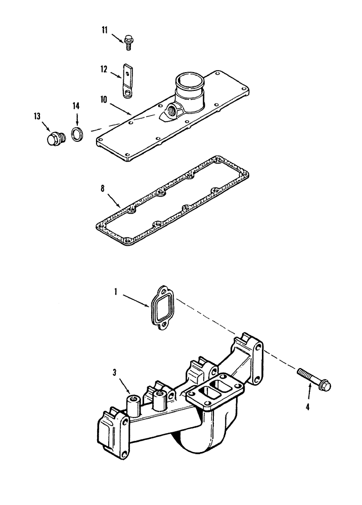 Схема запчастей Case IH 8840 - (10-010) - MANIFOLDS (DIESEL) (10) - ENGINE