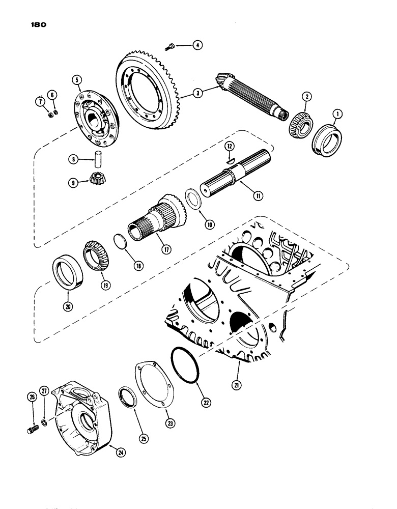 Схема запчастей Case IH 770 - (180) - DIFFERENTIAL (06) - POWER TRAIN