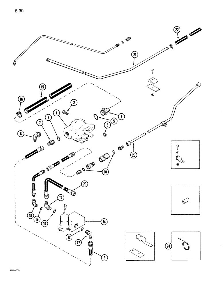 Схема запчастей Case IH 1010 - (8-30) - REEL DRIVE SYSTEM, 1420E, 1440E, 1460E AND 1480E COMBINE (35) - HYDRAULIC SYSTEMS