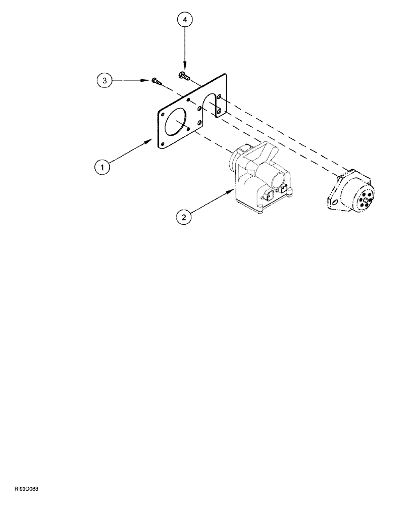 Схема запчастей Case IH AFS - (03-08) - IMPLEMENT CONNECTOR MOUNTING (55) - ELECTRICAL SYSTEMS