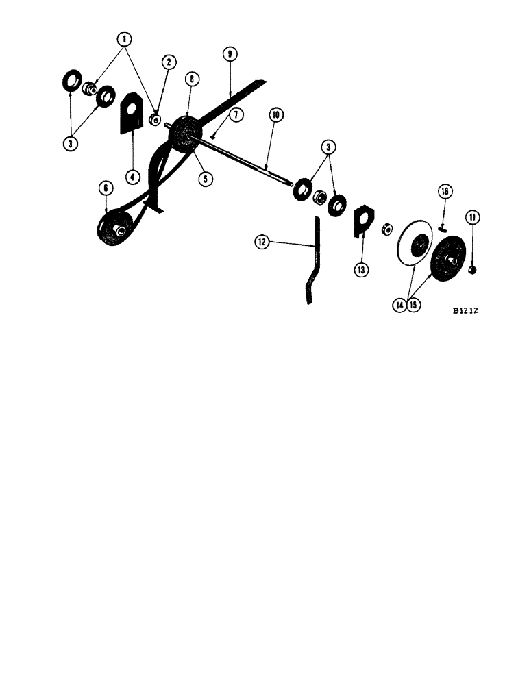 Схема запчастей Case IH 1060 - (038) - DRAPER PICKUP, PICKUP DRIVE JACKSHAFT (58) - ATTACHMENTS/HEADERS