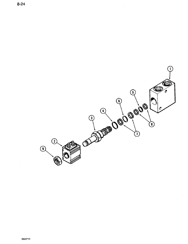 Схема запчастей Case IH 7110 - (8-24) - SOLENOID VALVE ASSEMBLY (08) - HYDRAULICS