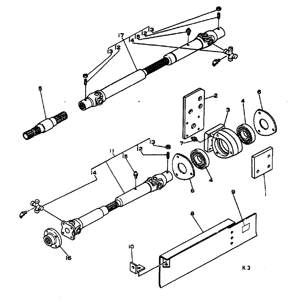 Схема запчастей Case IH 884 - (07-084) - PROPELLER SHAFT - 4 WHEEL DRIVE (04) - Drive Train