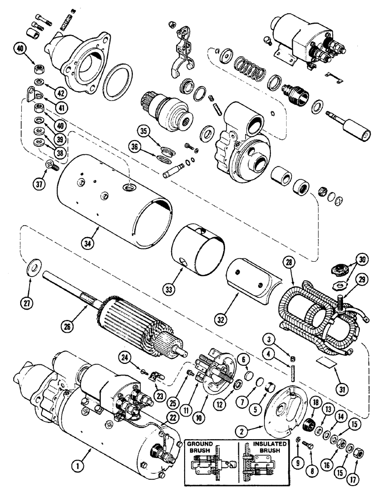 Схема запчастей Case IH 2290 - (4-126) - A145324 STARTER ASSEMBLY (04) - ELECTRICAL SYSTEMS