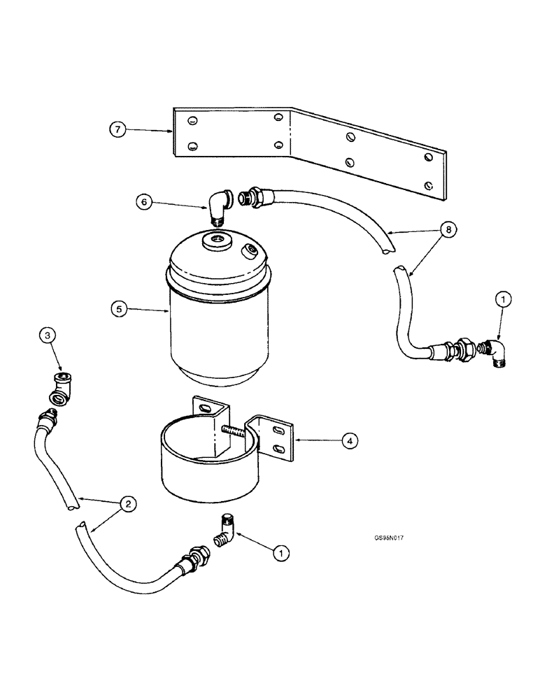 Схема запчастей Case IH D-301 - (3-36) - WATCHDOG FUEL FILTER 