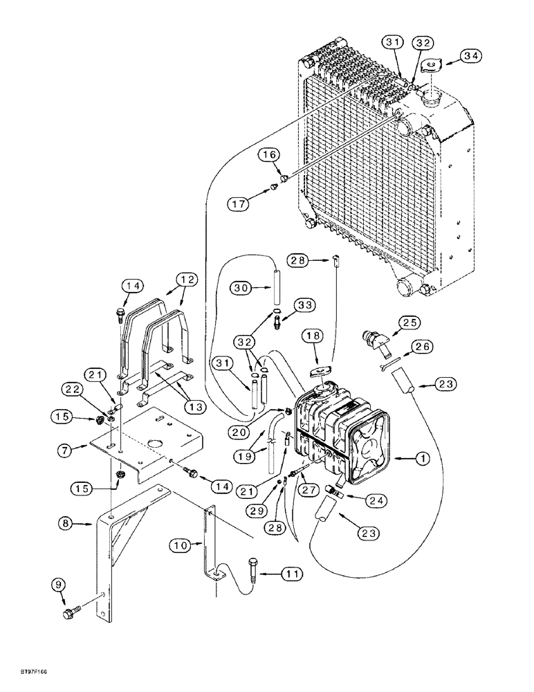 Схема запчастей Case IH 8950 - (2-011A) - DEAERATION SYSTEM, ROUNDED TANK, IF EQUIPPED (02) - ENGINE