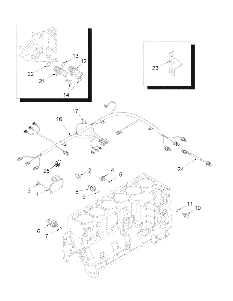 Схема запчастей Case IH MX285 - (04-04) - MODULE, ENGINE CONTROL, MX255 AND MX285 (04) - ELECTRICAL SYSTEMS