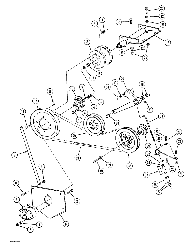 Схема запчастей Case IH 1660 - (8-22) - AUXILIARY HYDRAULIC PUMP MOUNTING (07) - HYDRAULICS