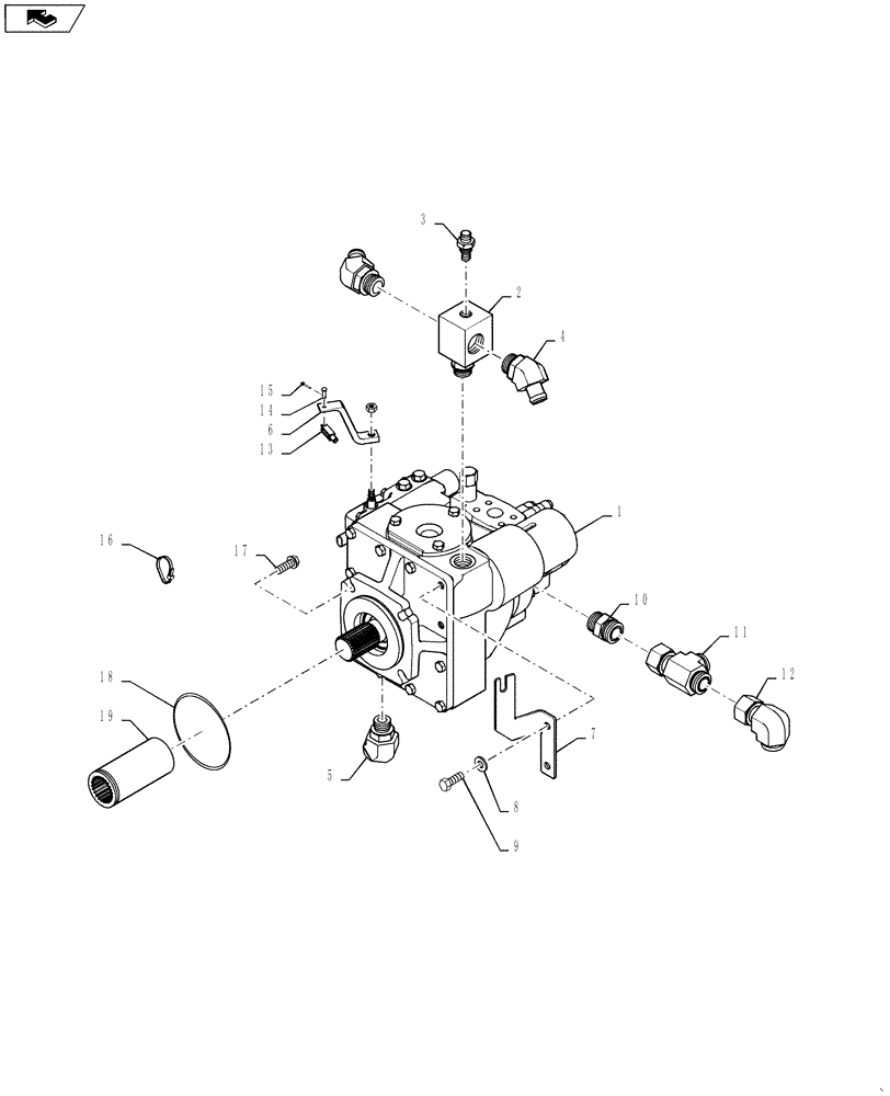 Схема запчастей Case IH 5130 - (29.218.02[01]) - PUMP ASSEMBLY, HYDROSTATIC-MOUNTING (105CC/REV) (29) - HYDROSTATIC DRIVE