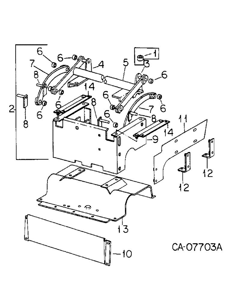 Схема запчастей Case IH 6388 - (13-15) - SUPERSTRUCTURE, HYDRAULIC SEAT SUPPORT (05) - SUPERSTRUCTURE