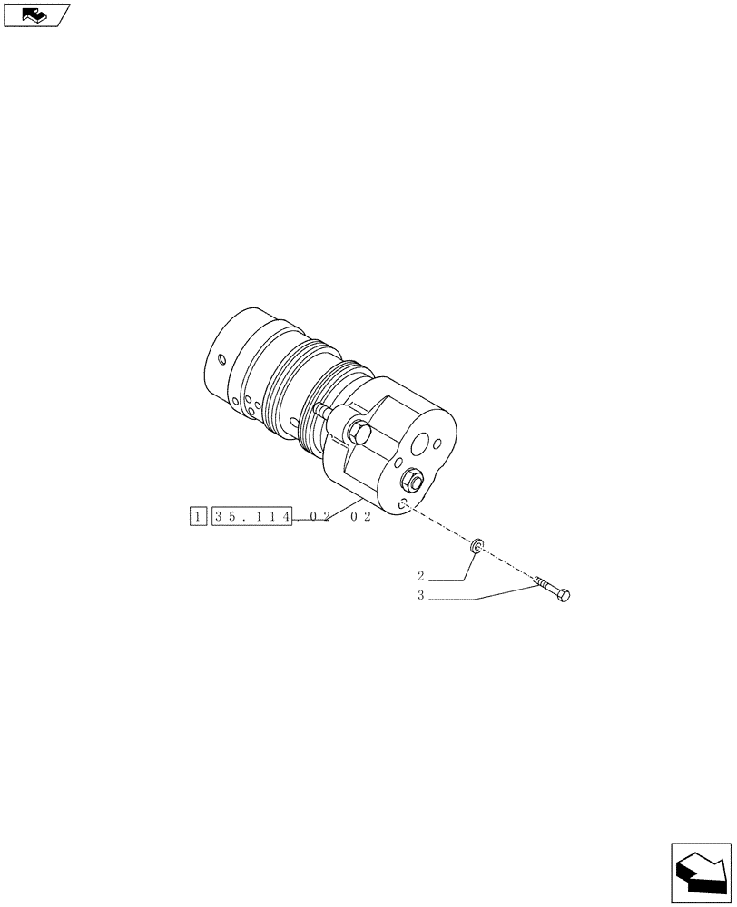 Схема запчастей Case IH FARMALL 75C - (35.114.02[01]) - LIFTER DISTRIBUTOR AND VALVES (35) - HYDRAULIC SYSTEMS