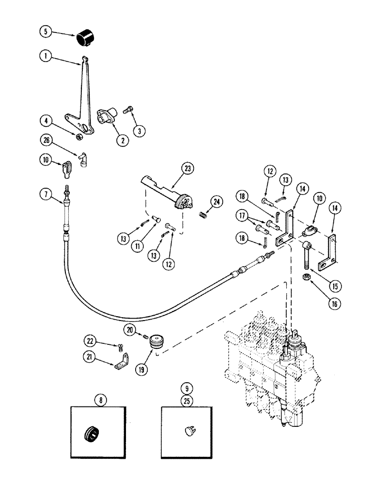 Схема запчастей Case IH 2394 - (8-044) - REMOTE HYDRAULICS ADD-ON ATTACHMENT, FOURTH CIRCUIT WITHOUT LOAD CHECK (08) - HYDRAULICS