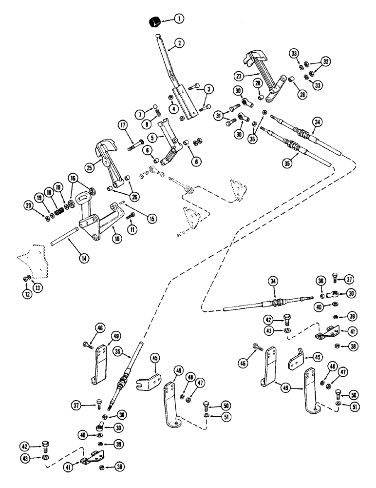 Схема запчастей Case IH 2870 - (126) - REAR STEERING CONTROL LINKAGE (05) - STEERING