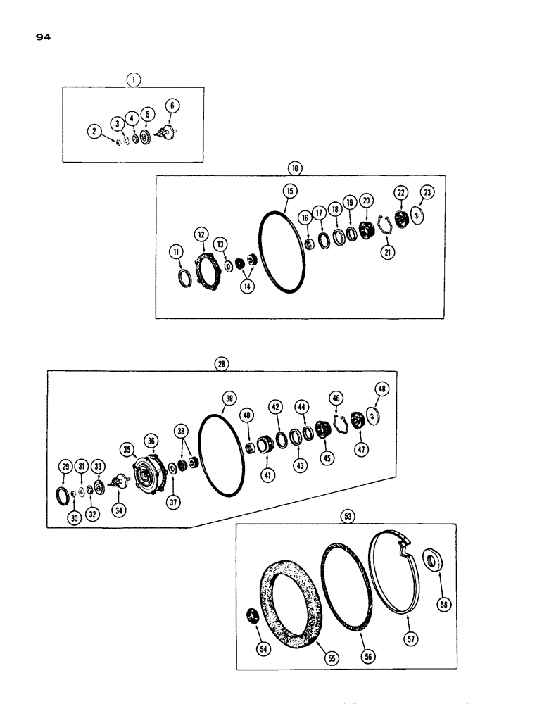 Схема запчастей Case IH 1200 - (094) - HYDROVAC CYLINDER REPAIR KITS (07) - BRAKES