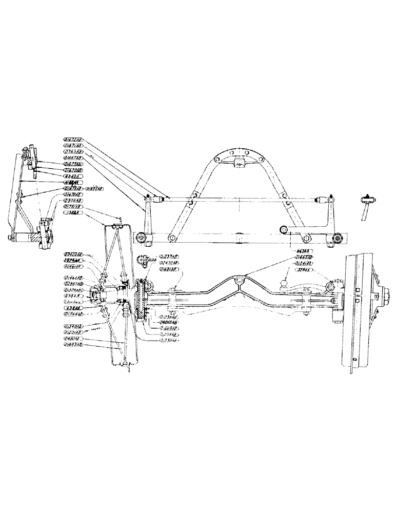 Схема запчастей Case IH DH-SERIES - (097) - FRONT AXLE ASSEMBLY, FOR "D" - "DH" TRACTORS, D, DH, DO, DV (06) - POWER TRAIN