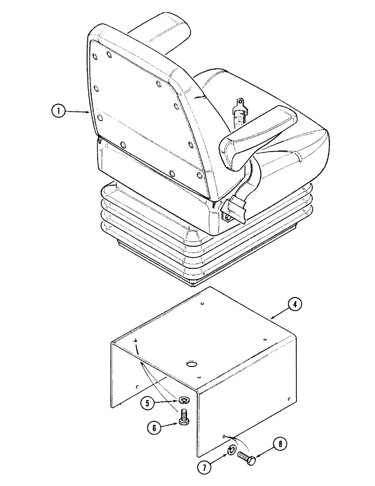 Схема запчастей Case IH 2394 - (9-074) - CLOTH SEAT, AIR SUSPENSION (09) - CHASSIS/ATTACHMENTS